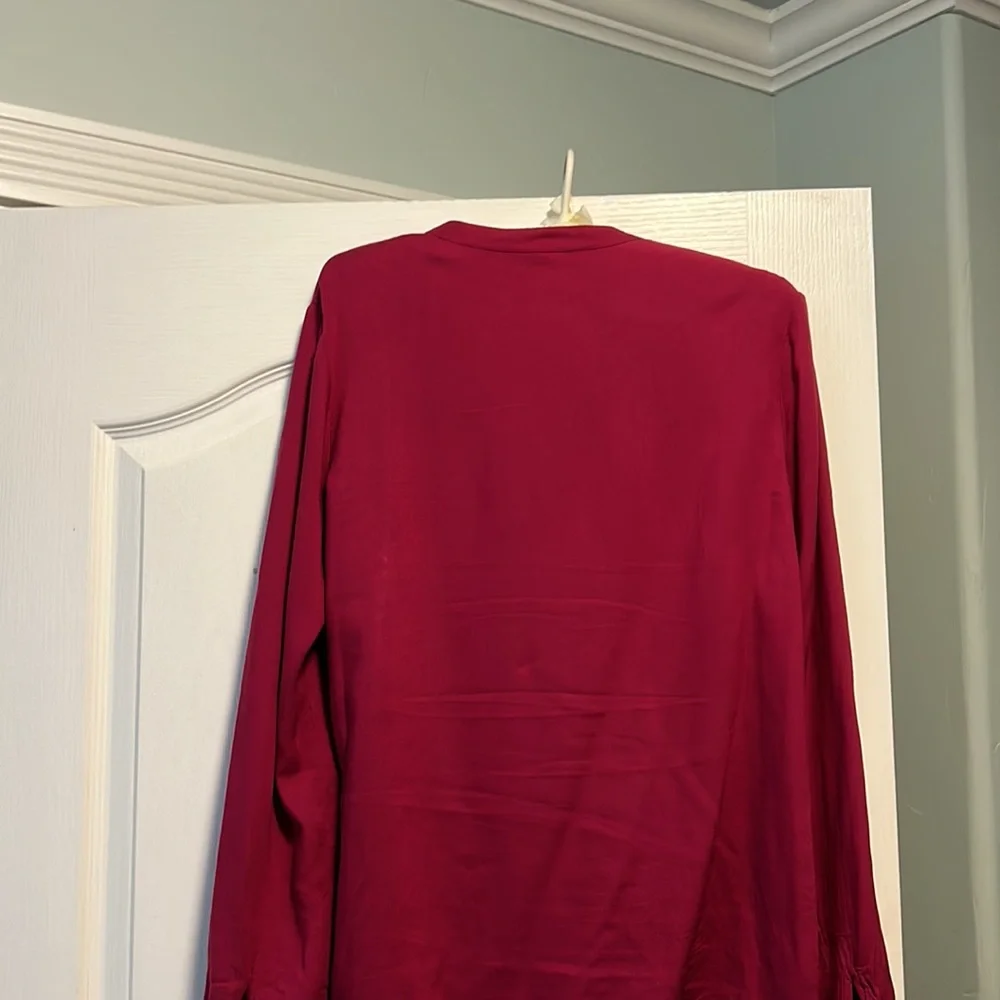 Henry shirt . Red color. Brand Tommy Hilfiger. - Picture 2 of 5